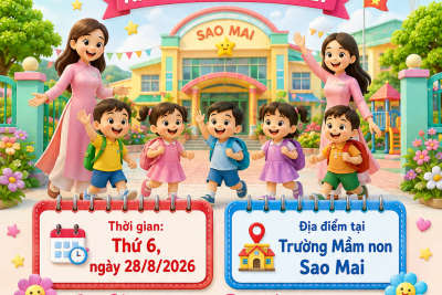 Thông báo hệ thống trường Mầm non Sao Mai sau sáp nhập