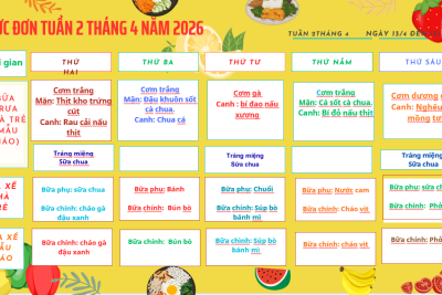 Thực đơn tuần 2 tháng 4